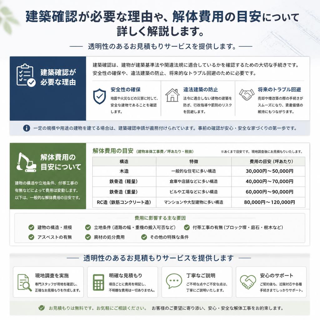 4. 建築確認と解体費用について