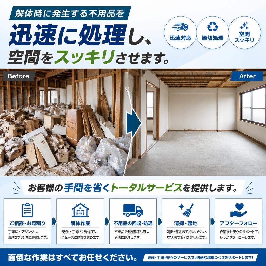 不用品処分の一貫サービス