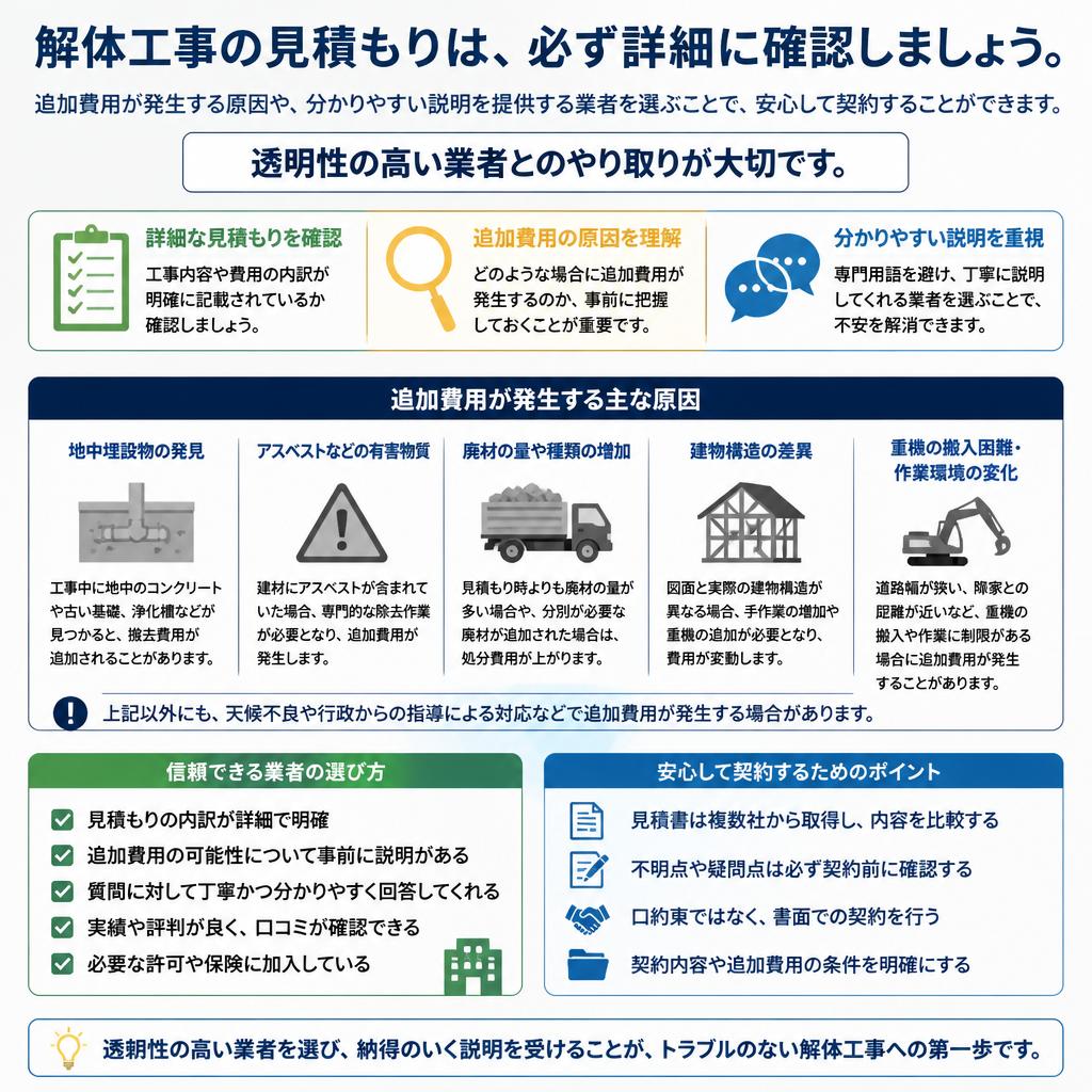 見積もりのポイントと透明性